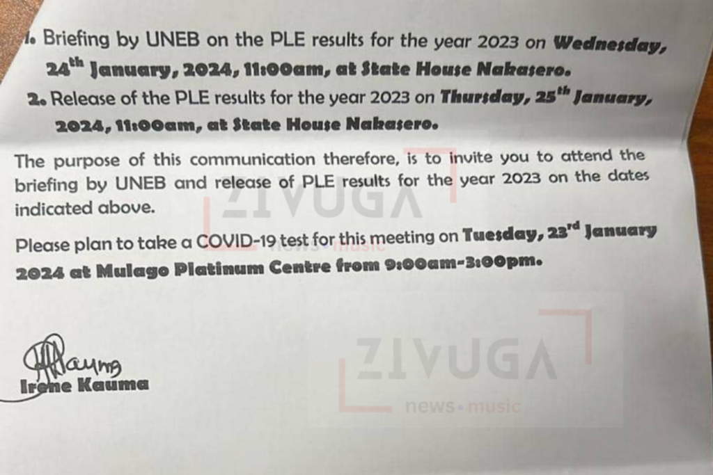 zivuga uganda - zivuga uganda - Primary Leaving Examinations (PLE) results 2024 release date