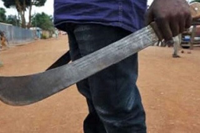 Businessman Turamuhaki Sam attacked by his employee with a machete in a mobile money foiled heist